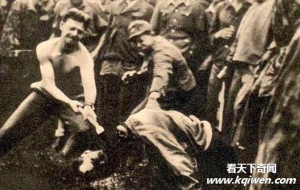 实拍纳粹的骇人暴行用斧头用锯将人斩首(组图)